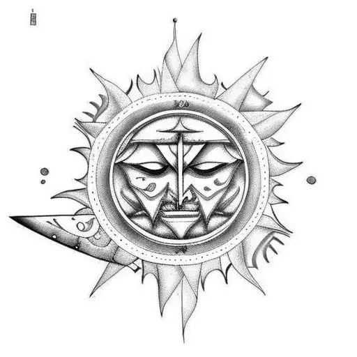 Sun And Moon On Sword