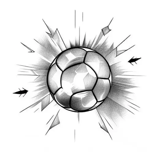 An Arrow Piercing Through A Soccer Ball