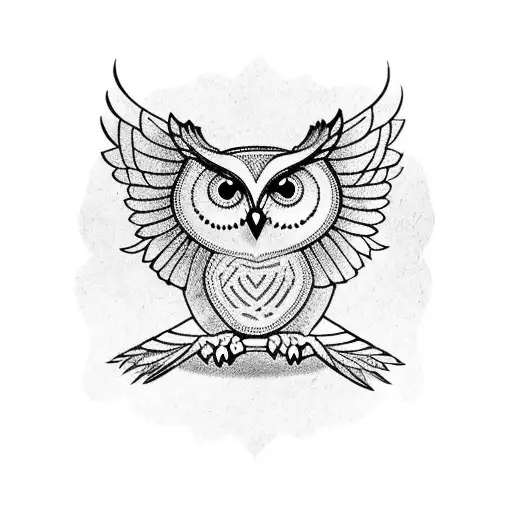 Owl With Open Wings Holding Onto A Script That Says Tomorrow Isnt Given
