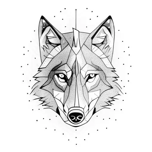 Wolf Head Surrounded By Forest
