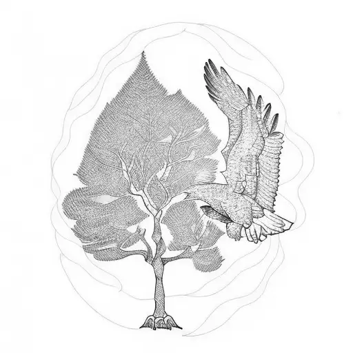 Madrone Tree With Eagle