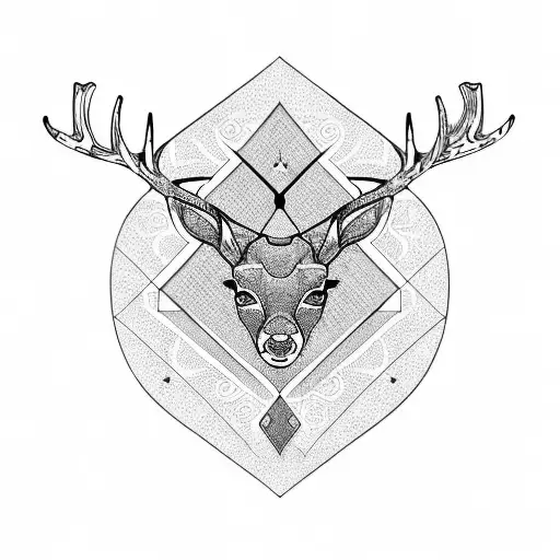 Deer And Arabic Text