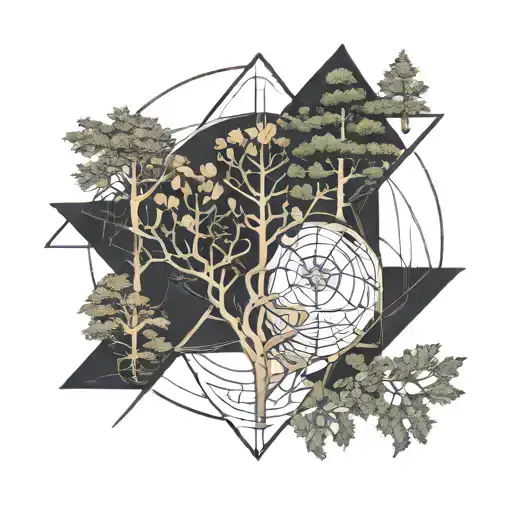 Golden Ratio And Cedar Tree