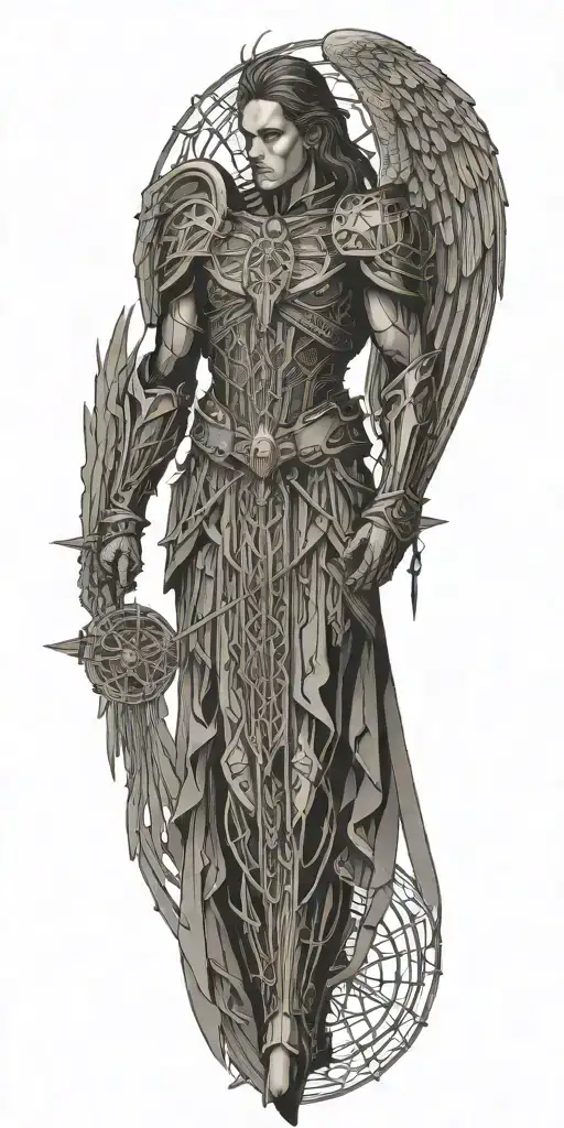 Archangel Michael Slaying Satin In Dream Catcher Entangled