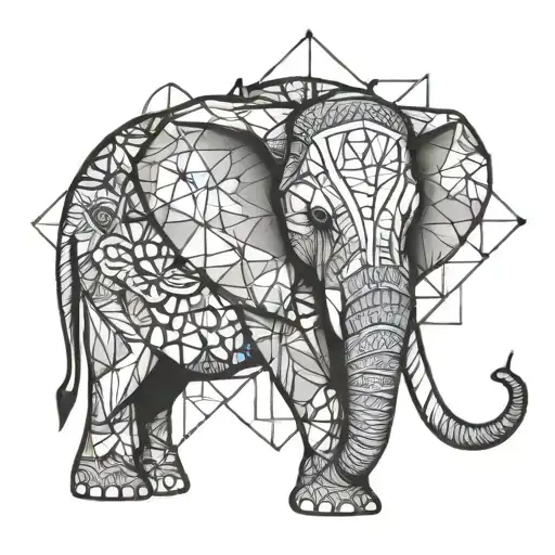 Mandala Elephant Face
