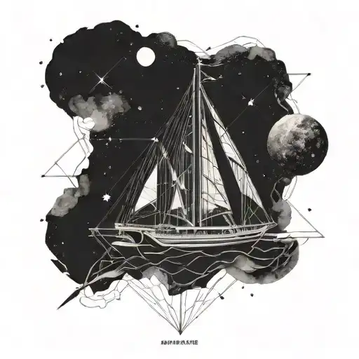 The Ship Sails Through The Galaxy