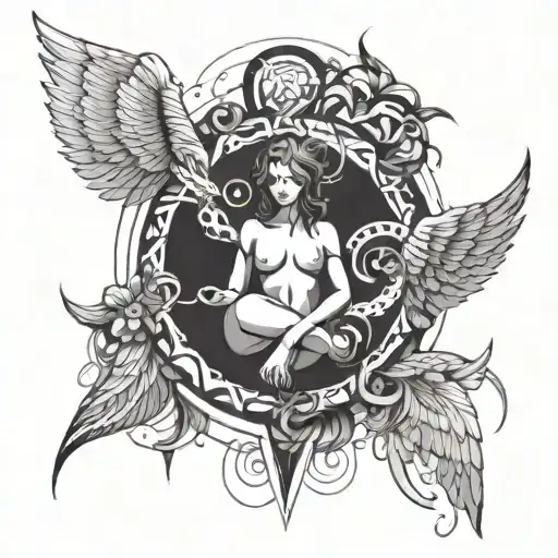 Angel In The Style Of Yin And Yang