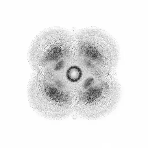 Fractal Sunset With Osychodelic Mushrooms
