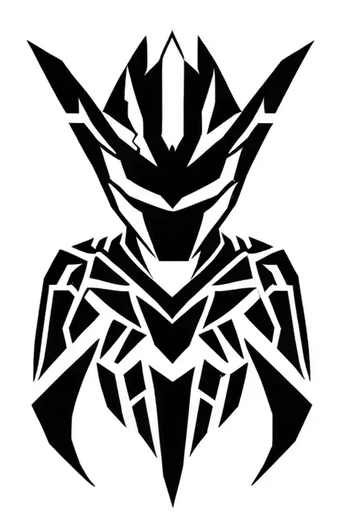 Black Ranger Tribal Inspired Tattoo Design