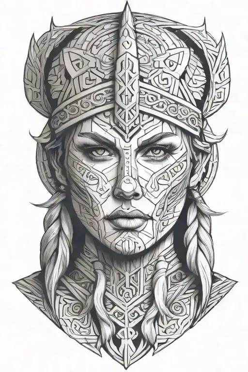 Face Of A Viking Woman