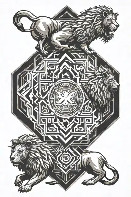 A Ram And A Lion Meet