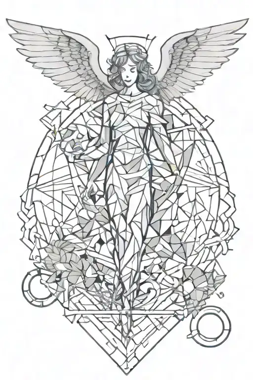 Angel Falling And Scales Head V Heart