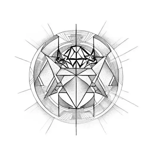 Geometrical Figures And Jehova Animal Symbols