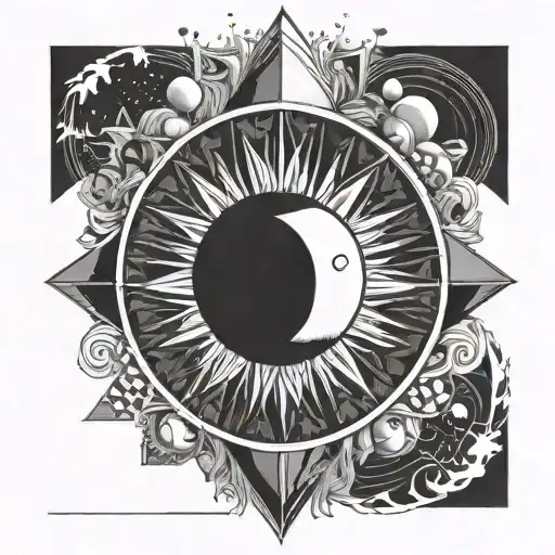 Sun Whit A Moon Rising