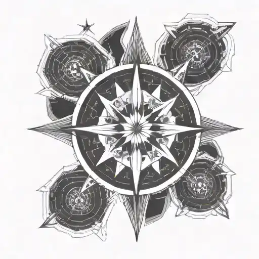 One Sun Surrounded With 3 Star Sign