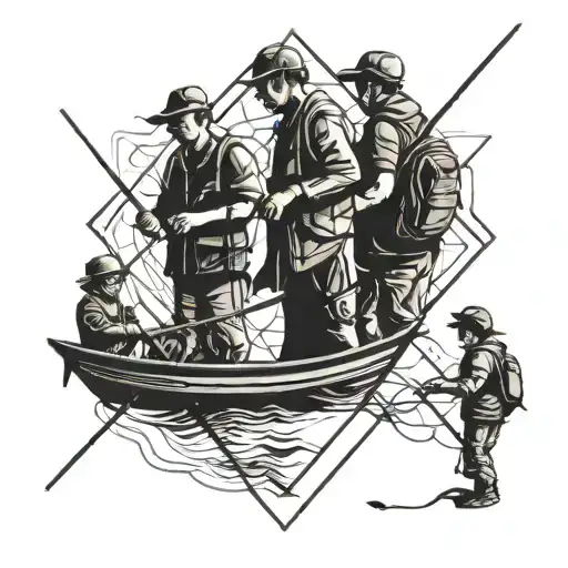 Travel Family Sons Fishing Sun