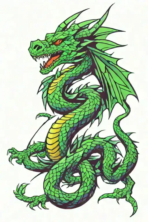 8Bit Green Dragon