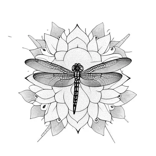 Dragonfly Flying Amongst Sunflowers