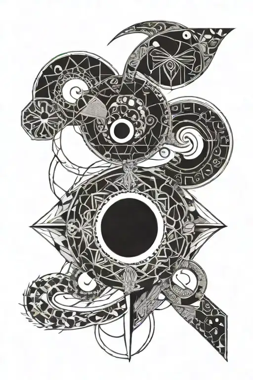 Moon And Infinity Symbols