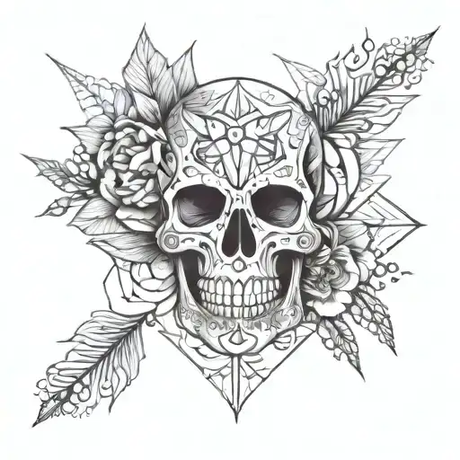 Skull With Accents Feminine