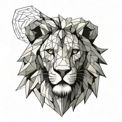 Geometric Lion Head