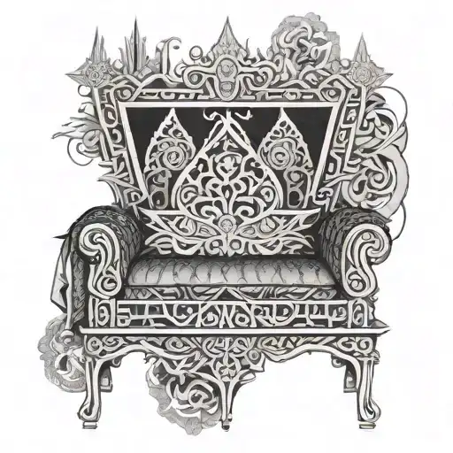 Persian Throne And Crown