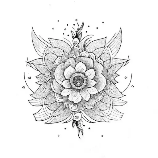 Folk Art Bird And Flower