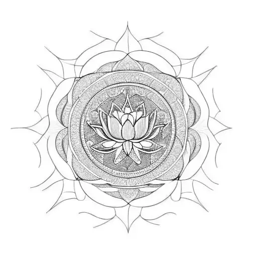 Tree Of Life With Lotus Flower