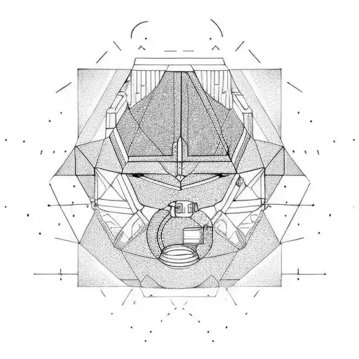 Astronaut Inside Geometric Shapes