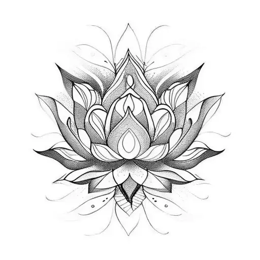 Lotus Flower With Ornamental In C-section Scar