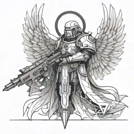 Warhammer 40K Angel With Bolter