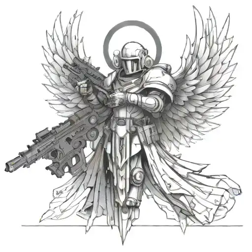 Warhammer 40K Angel With Bolter