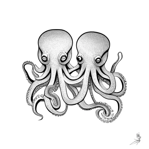 Two Octopus Hug