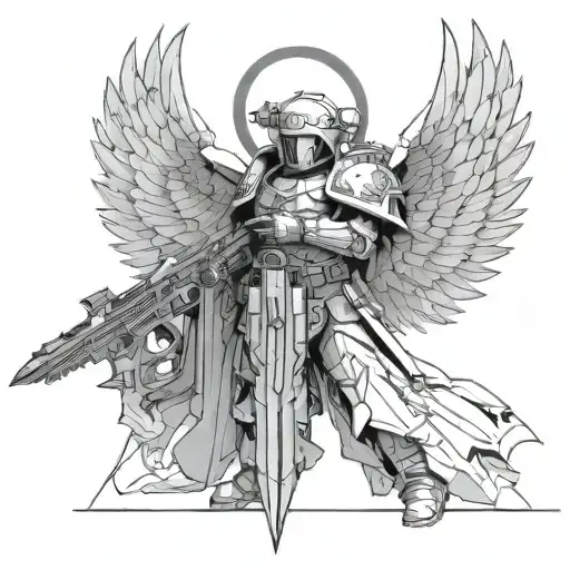 Warhammer 40K Angel With Bolter