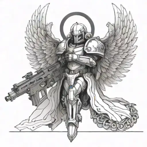 Warhammer 40K Angel With Bolter