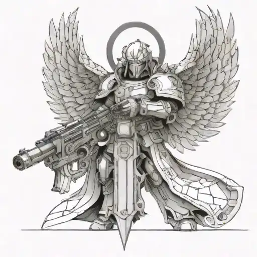 Warhammer 40K Angel With Bolter