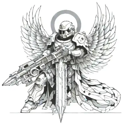 Warhammer 40K Angel With Bolter