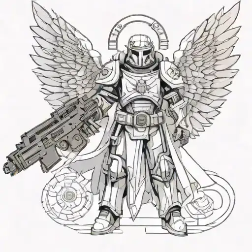 Warhammer 40K Angel With Bolter