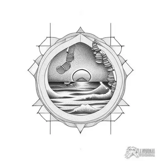 Beach With Sunset Forearm