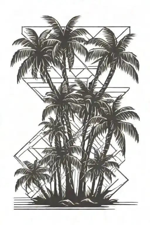 Palm Tree Rectangular