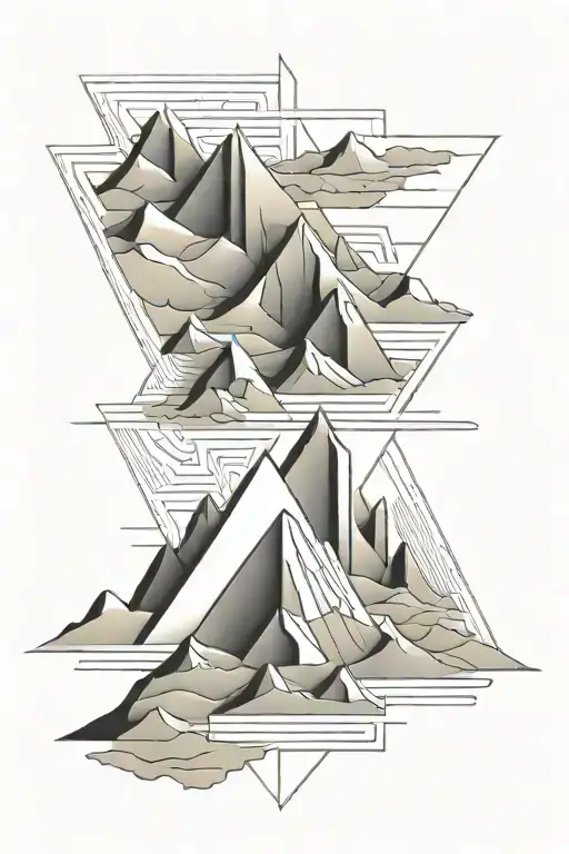 Desert Dunes Rectangular Tattoo Inspired