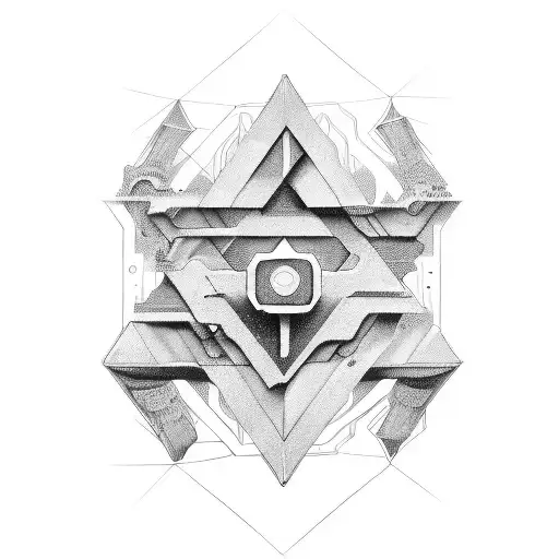 An Abstract Representation Of Technology Merging With Biblical Imagery