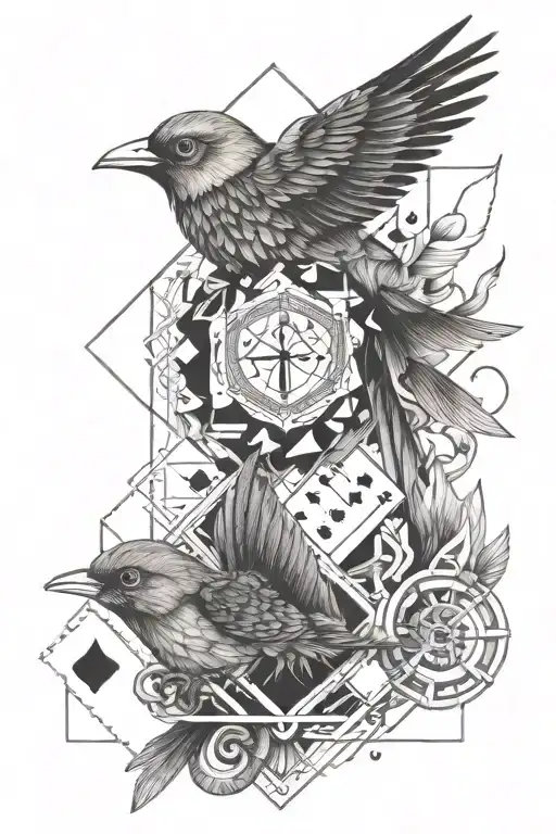 Bird And Fish And Poker Hand