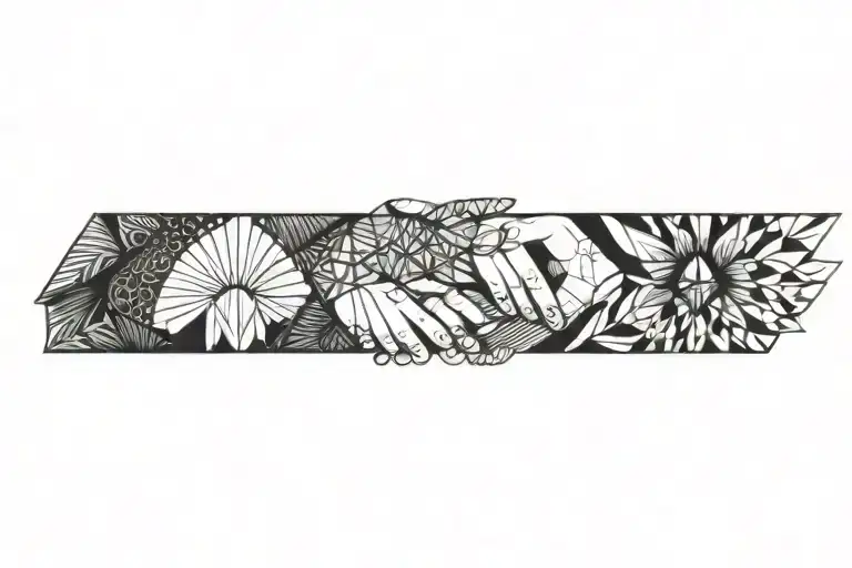 Three Hands Holding Each Other