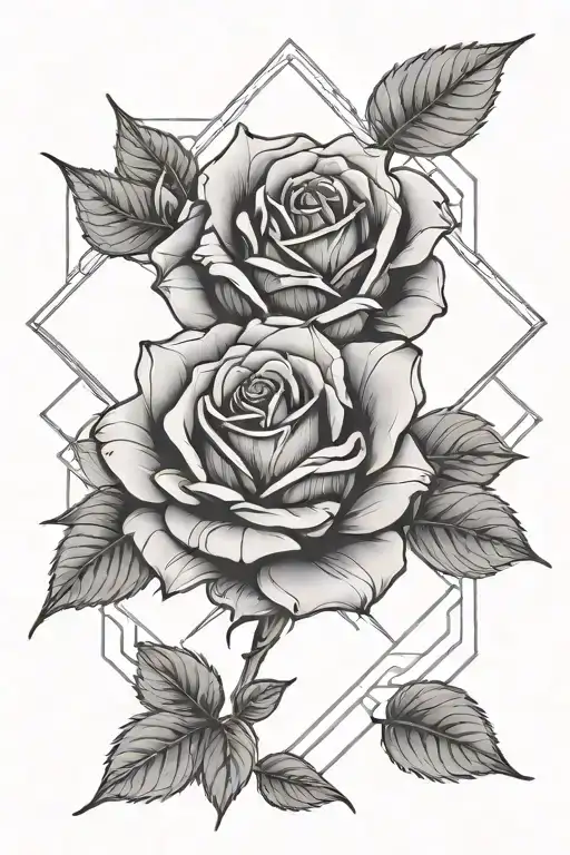 A Rose With A Blood Moon Center