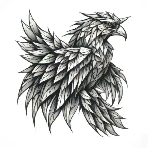 Phoenix Made Out Of Origami