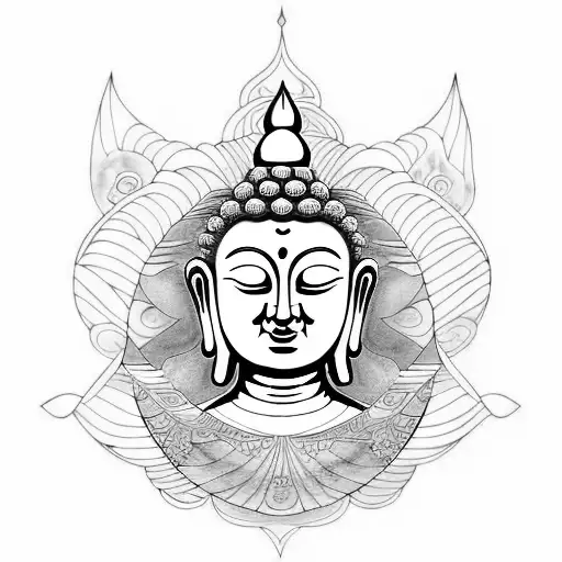 Buddha Colrful Pastel Serenity Sunset Orange