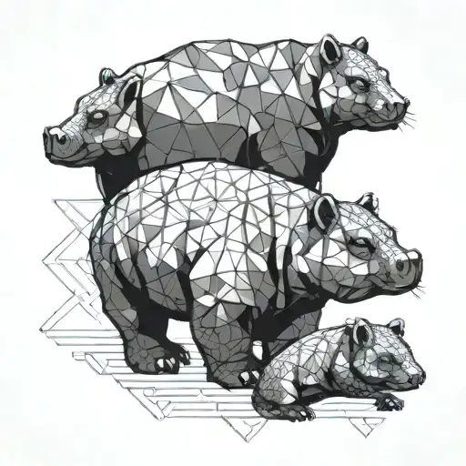 Hippo With A Red Panda