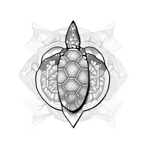 Adam Creation Flowers Sea Turtle