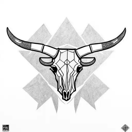 Bull Skull Real Rodeo